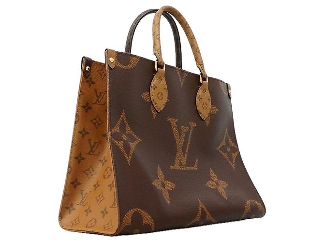 Sac cabas Louis Vuitton Monogram Giant Reverse OnTheGo MM Marron - vue 2