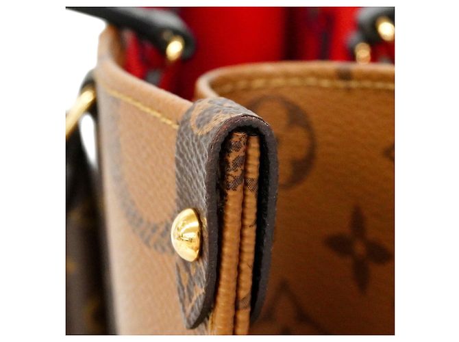 Sac cabas Louis Vuitton Monogram Giant Reverse OnTheGo MM Marron - vue 6