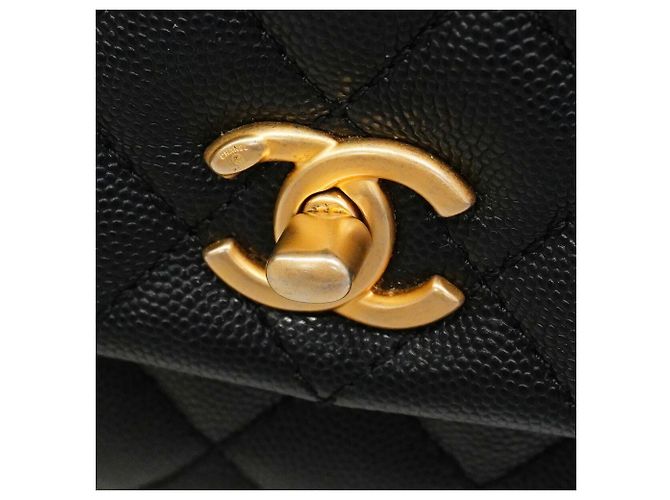 Coco Handle Borsa a mano Chanel in vitello grana nero - vista 11