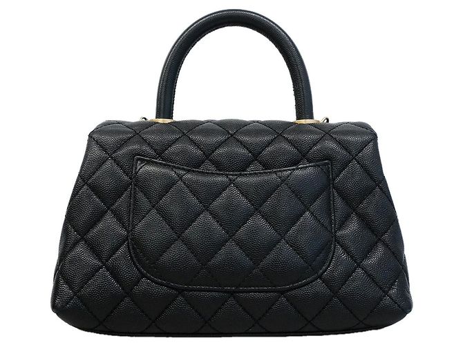Coco Handle Borsa a mano Chanel in vitello grana nero - vista 15