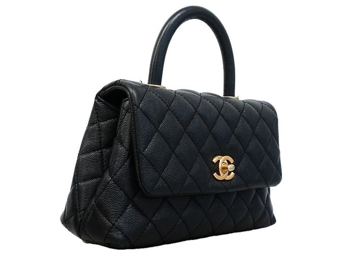 Coco Handle Borsa a mano Chanel in vitello grana nero - vista 2