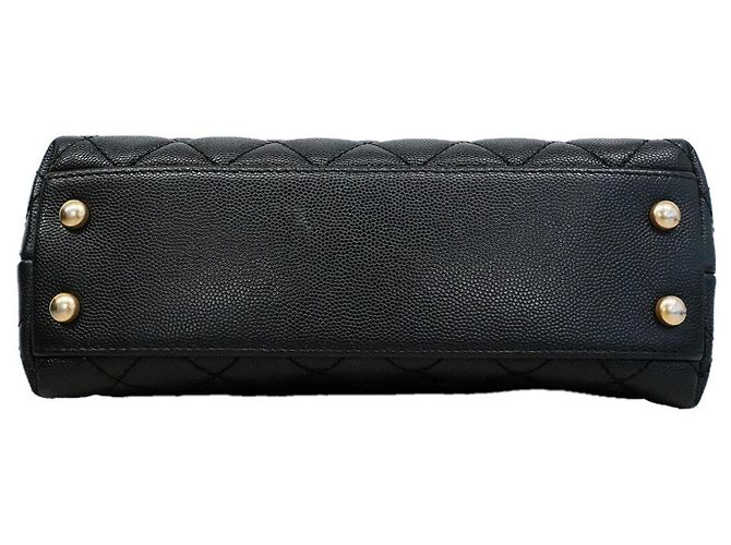 Coco Handle Borsa a mano Chanel in vitello grana nero - vista 3