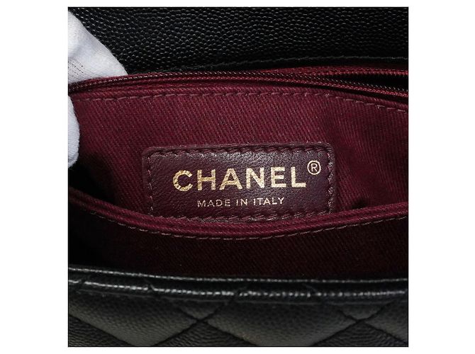 Coco Handle Borsa a mano Chanel in vitello grana nero - vista 5