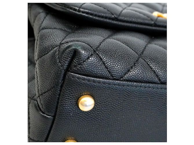 Coco Handle Borsa a mano Chanel in vitello grana nero - vista 9