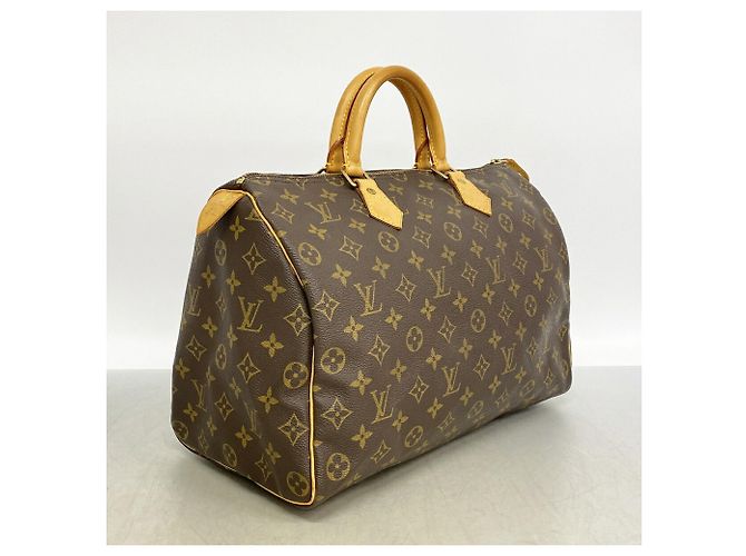 Sac à main Louis Vuitton Monogram Speedy 35 Marron - vue 2
