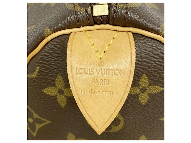 Sac à main Louis Vuitton Monogram Speedy 35 Marron - vue 5