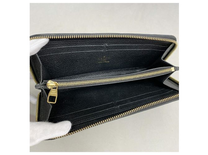 Louis Vuitton Monogram Empreinte Portefeuille Clemence Long Wallet Black - view 3
