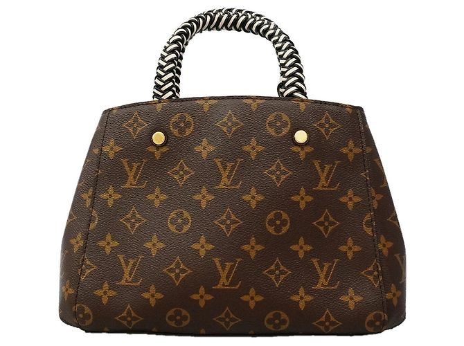 Sac à main Louis Vuitton Monogram Montaigne BB Marron - vue 7