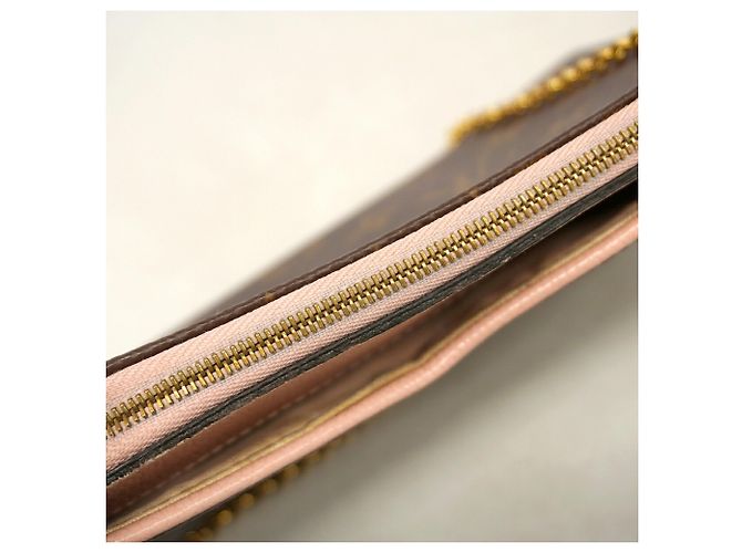 Louis Vuitton Monogram Pallas Clutch Handbag Pink - view 8