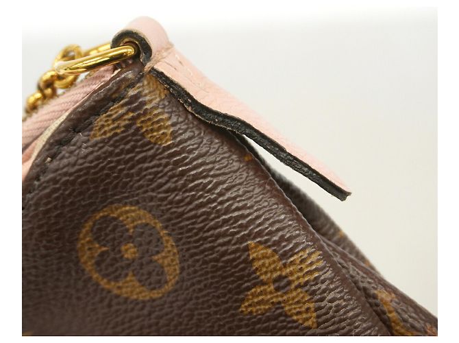 Louis Vuitton Monogram Pallas Clutch Handbag Pink - view 9