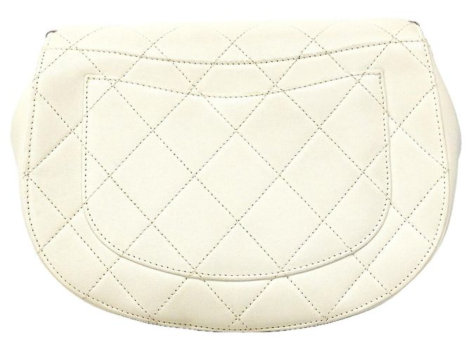 Bolsa de Ombro Chanel Matelassé Branco - vista 16