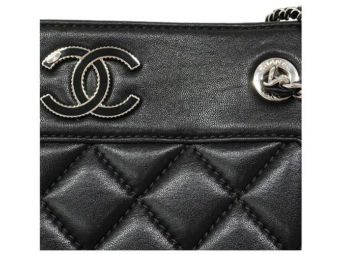 Borsa a tracolla con catena Chanel Mademoiselle Nero - vista 7
