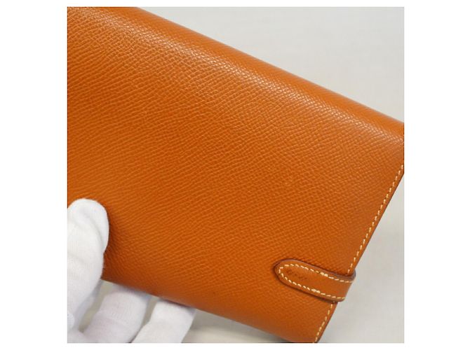 Hermès Portafoglio Hermes Kelly Long in pelle Epsom D'oro - vista 10