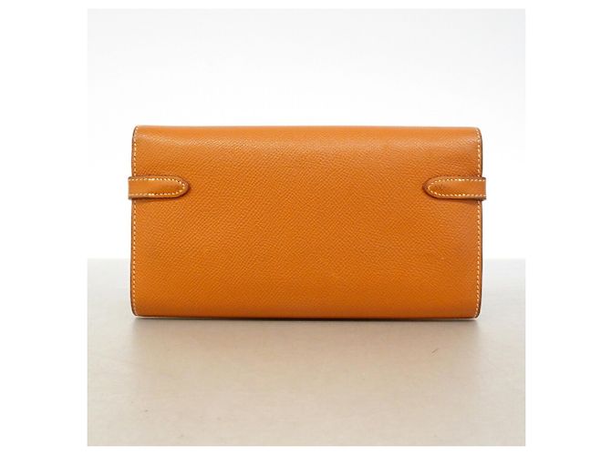 Hermès Portafoglio Hermes Kelly Long in pelle Epsom D'oro - vista 11