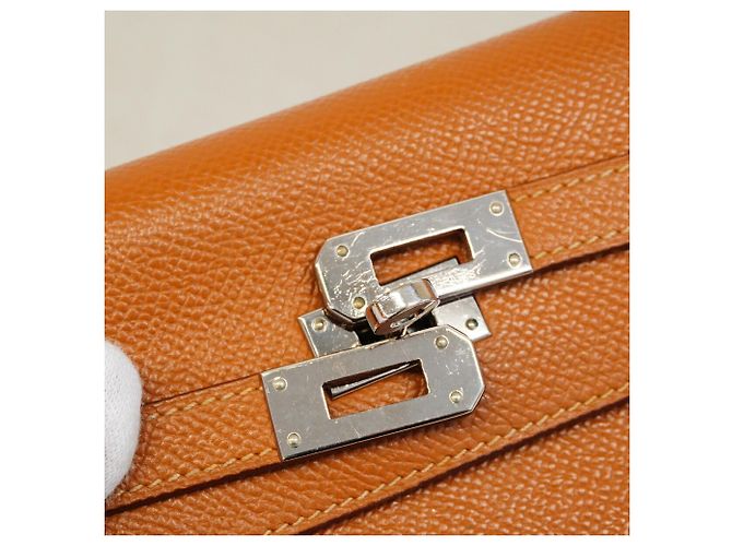 Hermès Portafoglio Hermes Kelly Long in pelle Epsom D'oro - vista 8