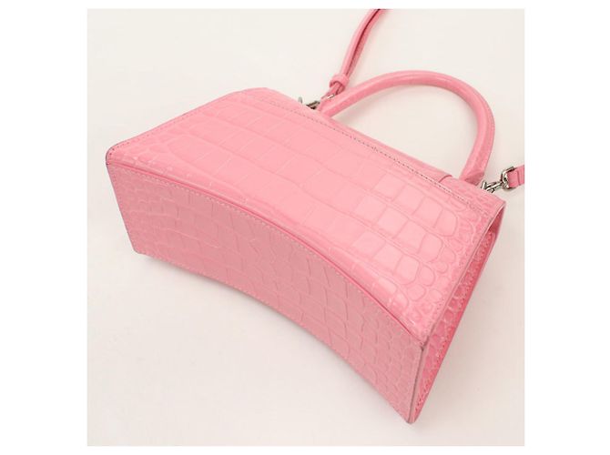 Borsa Balenciaga Small Hourglass in rosa - vista 2