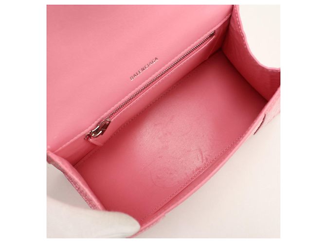 Borsa Balenciaga Small Hourglass in rosa - vista 3