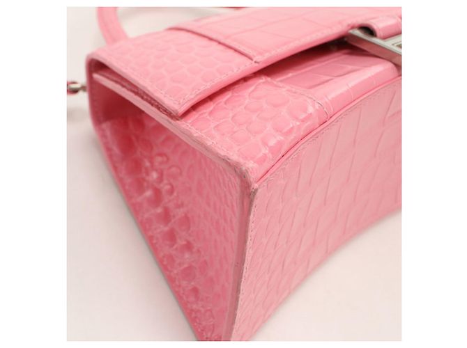 Borsa Balenciaga Small Hourglass in rosa - vista 5