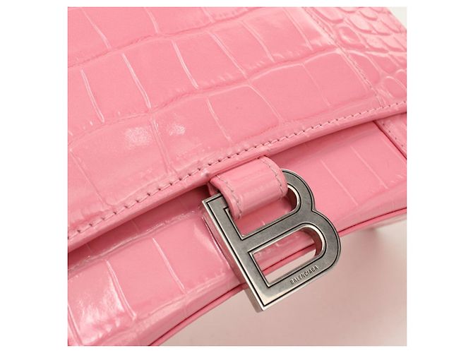 Borsa Balenciaga Small Hourglass in rosa - vista 7