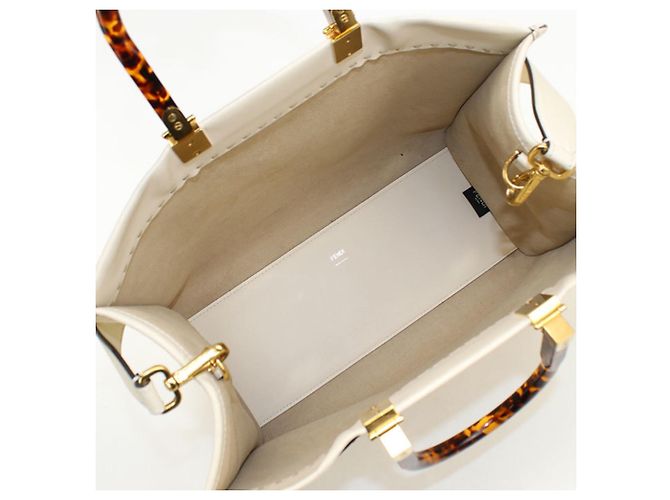 Borsa Tote Fendi Sunshine Medium Bianco - vista 3