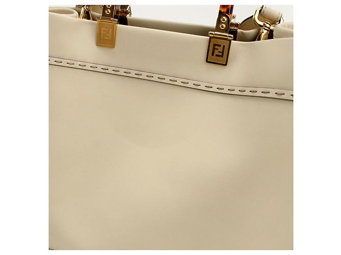 Borsa Tote Fendi Sunshine Medium Bianco - vista 7