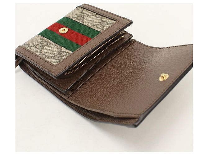 Cartera bi-fold GUCCI Ophidia Beige - vista 3