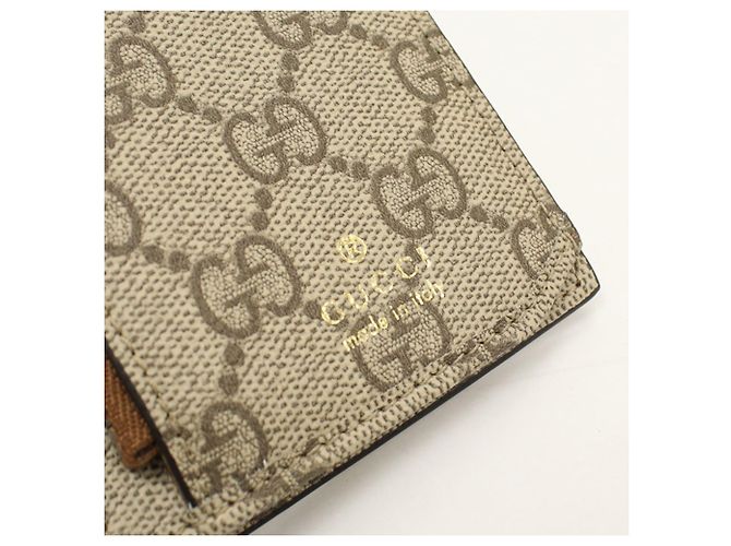 Cartera larga bi-fold Gucci en cuero marrón Castaño - vista 4