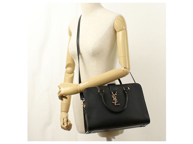 Autre Marque Borsa Saint Laurent Monogram Cabas Nero - vista 11