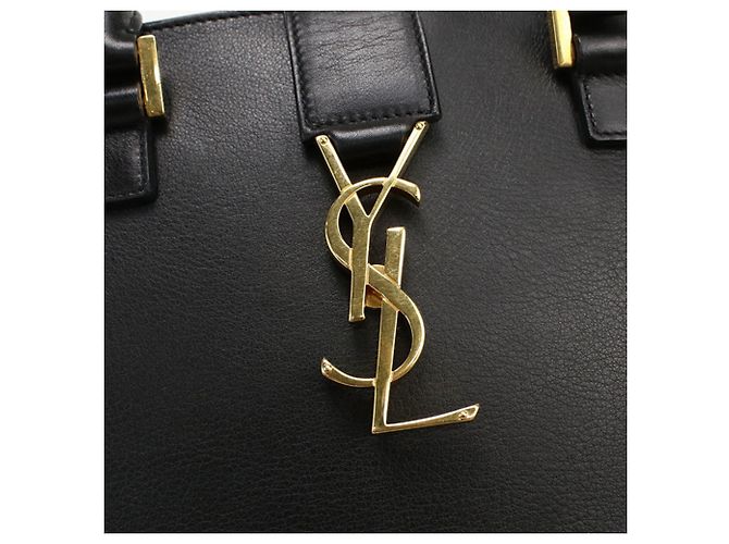 Autre Marque Borsa Saint Laurent Monogram Cabas Nero - vista 5