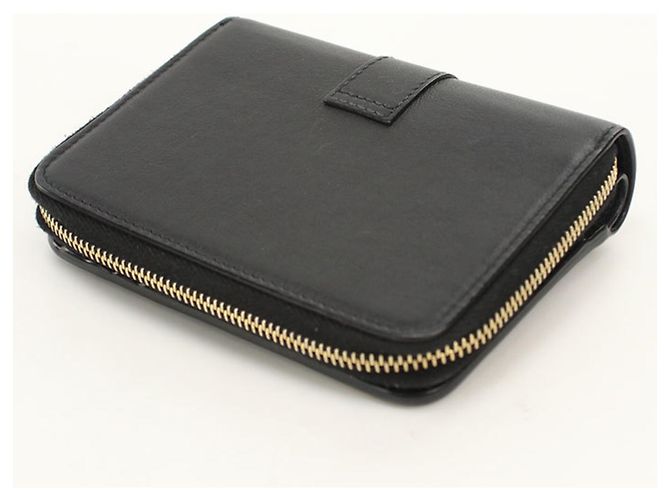 Autre Marque Cartera bi-fold Saint Laurent en negro - vista 2