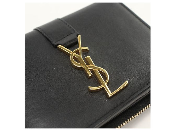 Autre Marque Cartera bi-fold Saint Laurent en negro - vista 8