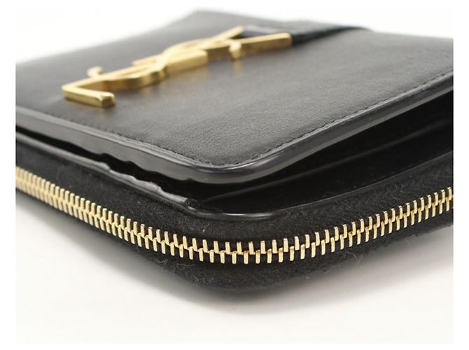 Autre Marque Cartera bi-fold Saint Laurent en negro - vista 9