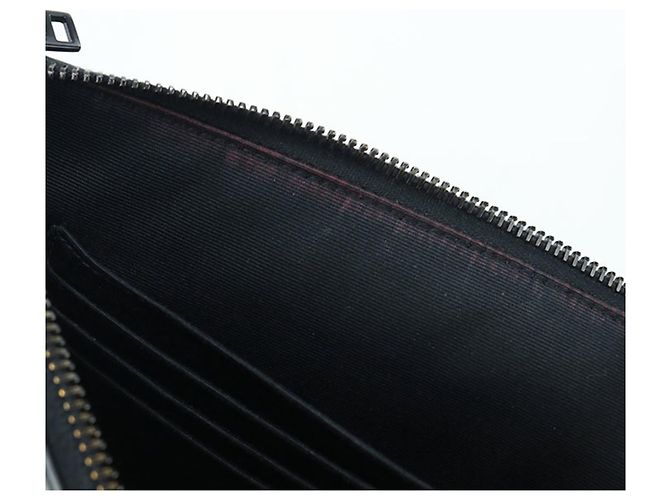 Autre Marque Clutch Saint Laurent in pelle goffrata nera Nero - vista 4