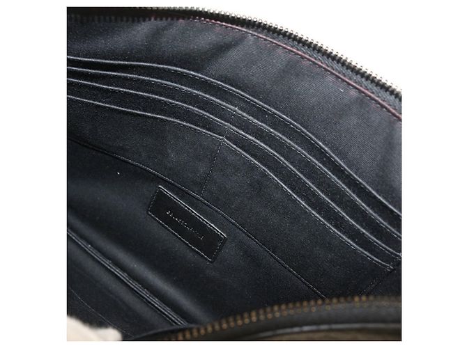 Autre Marque Clutch Saint Laurent in pelle goffrata nera Nero - vista 5
