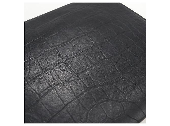 Autre Marque Clutch Saint Laurent in pelle goffrata nera Nero - vista 7