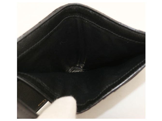 Autre Marque Saint Laurent Tri-fold Geldbörse Schwarz - Ansicht 4