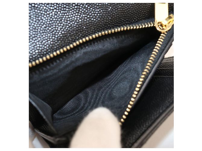Autre Marque Saint Laurent Tri-fold Geldbörse Schwarz - Ansicht 5