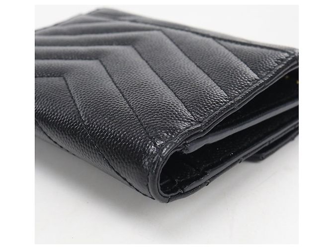 Autre Marque Saint Laurent Tri-fold Geldbörse Schwarz - Ansicht 7