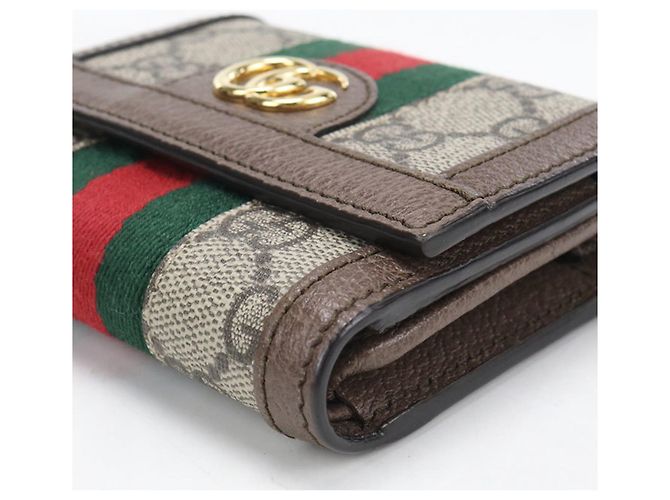 GUCCI Ophidia Tri-fold Geldbörse Beige - Ansicht 7