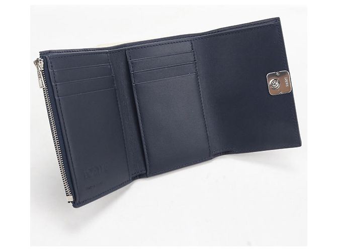 Loewe Tri-fold Geldbörse in Navy Marineblau - Ansicht 3