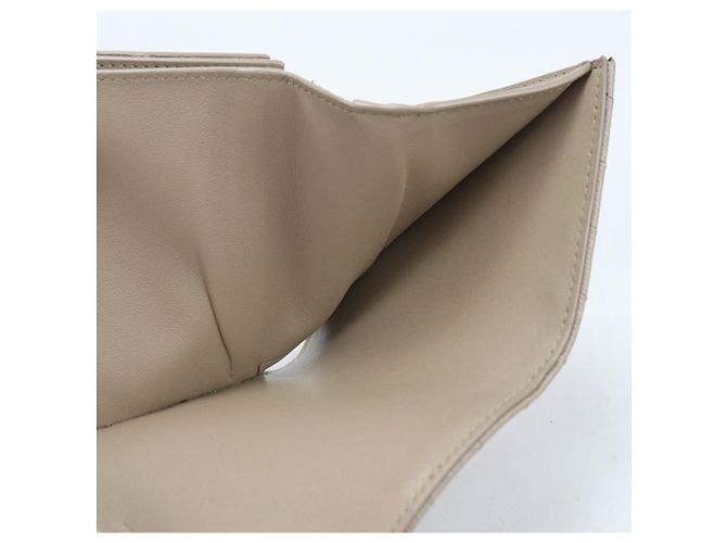 Autre Marque Cartera tri-fold Saint Laurent Beige - vista 4