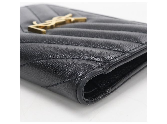 Autre Marque Cartera bi-fold Saint Laurent de piel de becerro negra Negro - vista 6