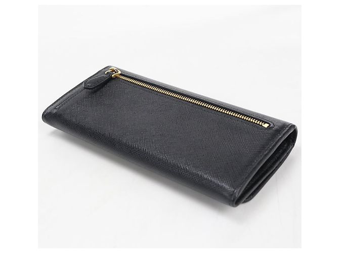 Portefeuille long Prada à rabat Noir - vue 2