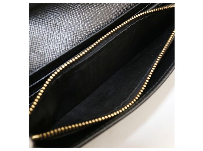 Portefeuille long Prada à rabat Noir - vue 5