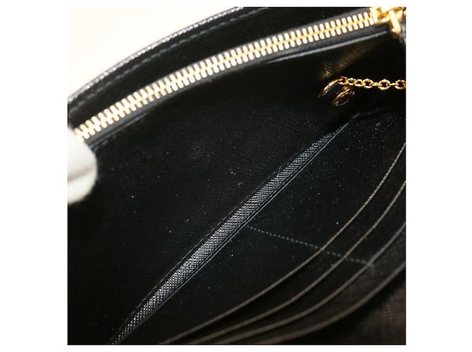 Portefeuille long Prada à rabat Noir - vue 6