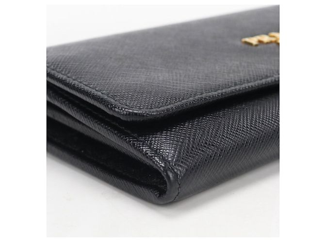 Portefeuille long Prada à rabat Noir - vue 8