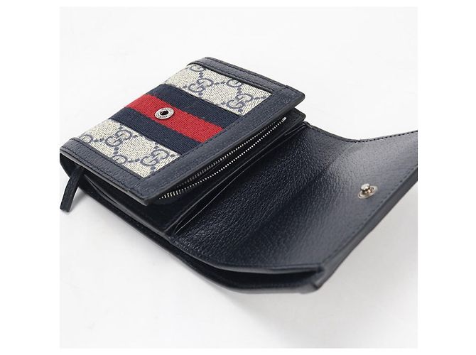Gucci Ophidia Bi-fold Geldbörse Marineblau - Ansicht 3