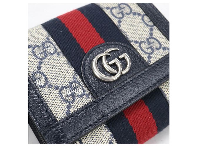 Gucci Ophidia Bi-fold Geldbörse Marineblau - Ansicht 8