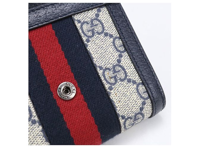 Gucci Ophidia Bi-fold Geldbörse Marineblau - Ansicht 9