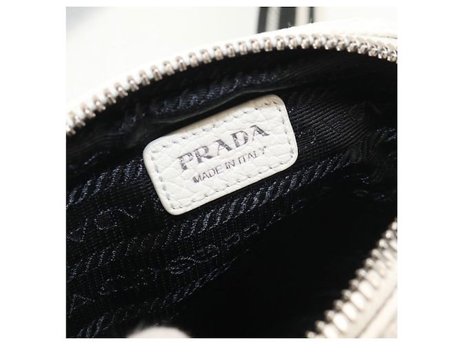 Prada White Leather Shoulder Bag - view 4
